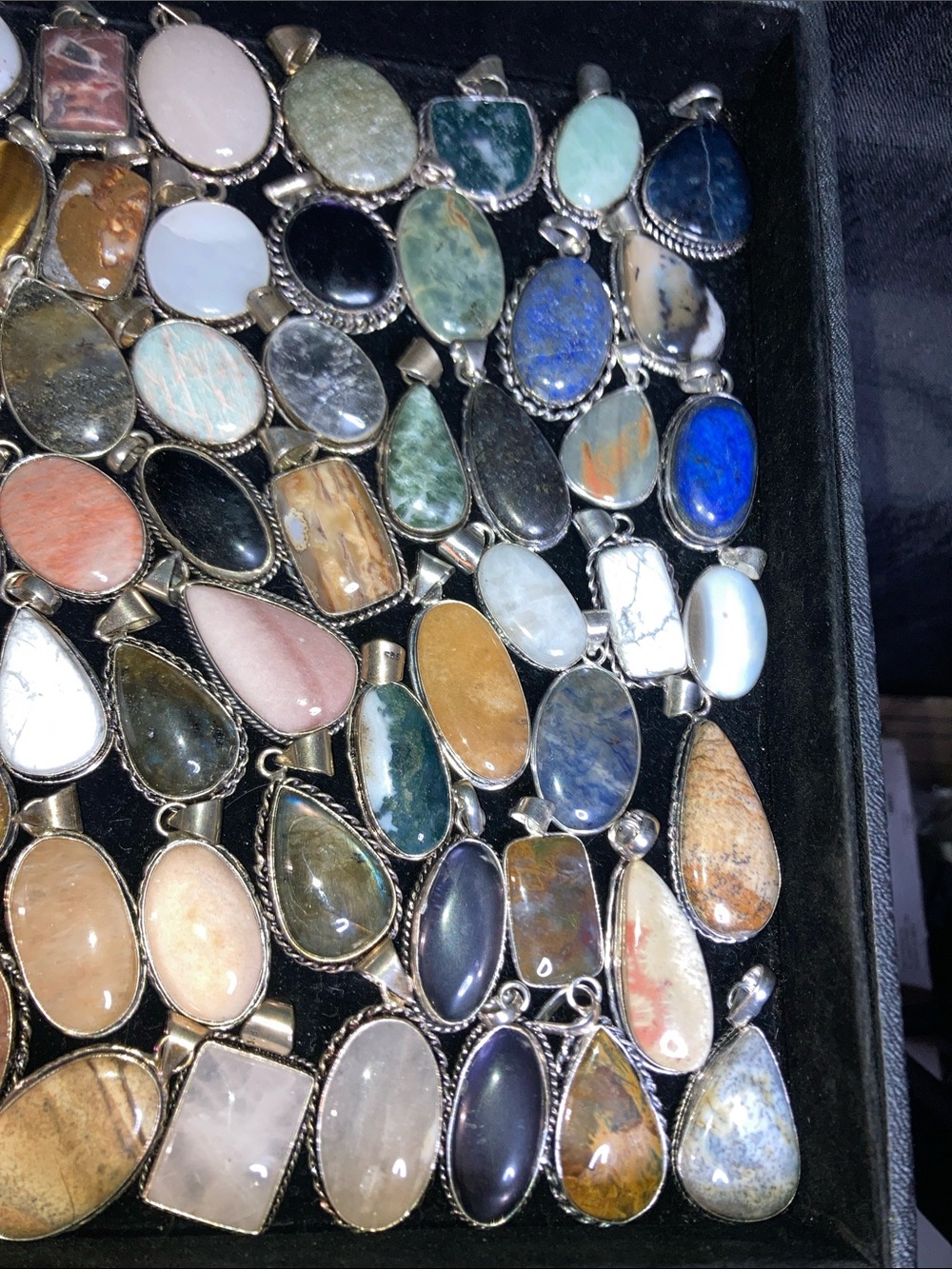 Randomly picked Gemstone Pendant stamped 925 or (pick one) - Picture 5 of 7